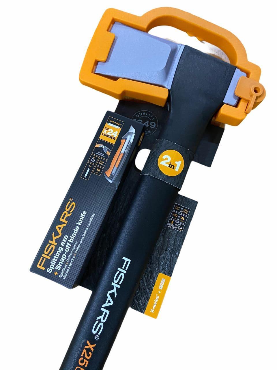 Топор-колун Fiskars х25 XL + нож Fiskars Pro CarbonMax (18 мм) - фото 2 - id-p1569596062