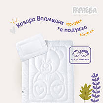Набір дитячий для сну в ліжечко PAPAELLA ковдра 100х135 см та подушка 40х60 см антиалергенна зимова ковдра, фото 3