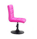 Стілець Augusto BK-Base малиновий Оксамит В-1023 на чорній круглої базі з регулюванням висоти, фото 4