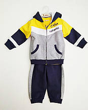 Дитячий спортивний костюм для хлопчика BRUMS Італія 141BDEP001 Синій,сірий,жовтий,білий Хіт!
