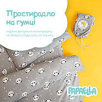 Комплект постільної білизни ПАНДА для немовлят сірий, фото 4