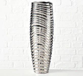 Ваза Лоуренс срібна кераміка h44 d15см Гранд Презент 4857800