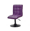 Стілець Augusto BK-Base екокожа фіолетовий 1031 на чорній круглої базі з регулюванням висоти, фото 4