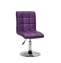 Стілець Augusto CH-Base екокожа фіолетовий 1031 хромованою круглої базі з регулюванням висоти