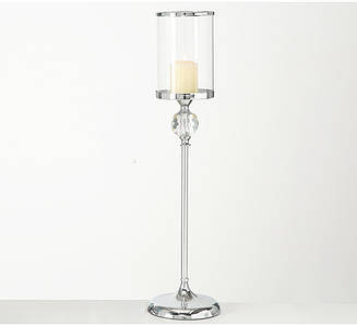 Свічник Rory срібний метал, скло h65см Гранд Презент 1479100