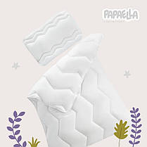 Подушка дитяча Comfort 40х60 см PAPAELLA для немовлят антиалергенна для дітей плоска низька біла, фото 6