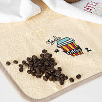 Набір махрових серветок Coffe з вишивкою TM IDEIA 30х50 см 2 шт., фото 4