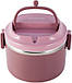 Ланч-бокс Kamille Snack 1000мл, пластик і нержавіюча сталь, рожевий, фото 2