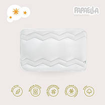 Подушка дитяча Comfort 40х60 см PAPAELLA для немовлят антиалергенна для дітей плоска низька біла, фото 4