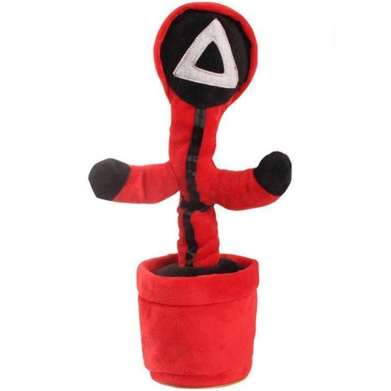 Іграшка танцюючий кактус Dancing SQUID 120 пісень Гра в кальмара Red