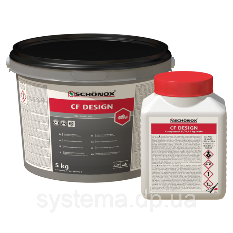 SCHONOX CF DESIGN — епоксидне прання, фуга, для швів у плитці, білий, 5 кг