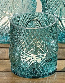 Підсвічник Sealife бірюзове скло h13см Гранд Презент 1006063