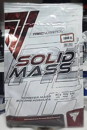 Високовуглеводний гейнер для набору маси Trec Nutrition Solid Mass 1 кг, фото 1