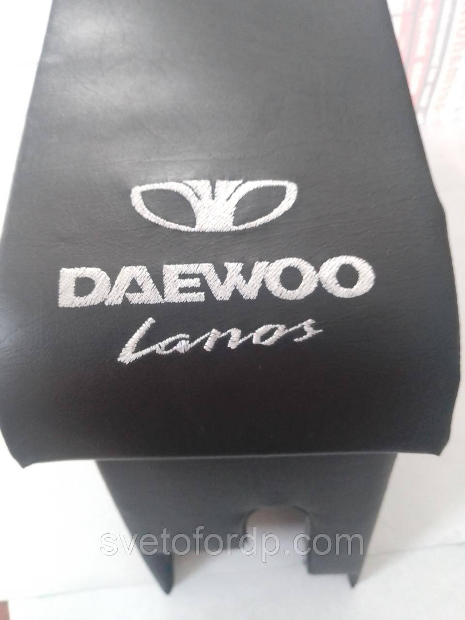 Підлокітник Ланос, Сенс із вишивкою, чорний, фото 1