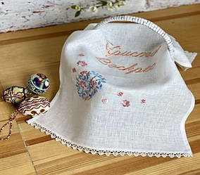 Серветка великодня на кошик з вишивкою лляна 31*65 см RKVV04-35