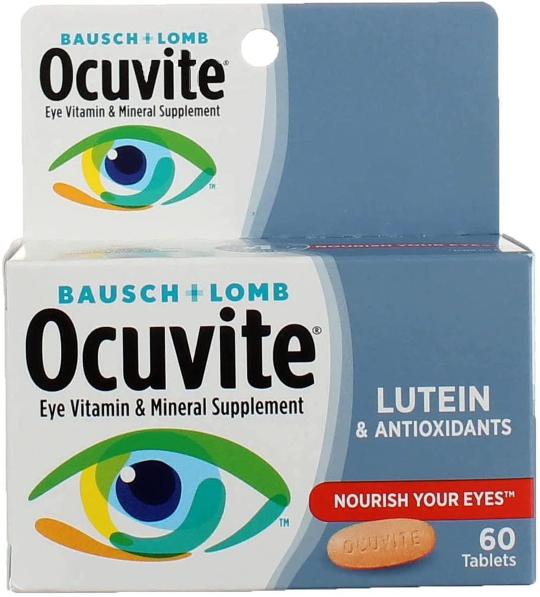 Витамины для глаз Bausch & Lomb Ocuvite Eye Vitamin & Mineral Supplement (60 таблеток) - фото 1 - id-p1569615381