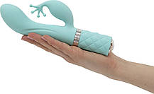 Розкішний вібратор-кролик Pillow Talk - Kinky Teal з кристалом Swarovski, потужний | Knopka, фото 3