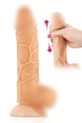 Фалоімітатор з рухомою крайньою плоттю Real Body - Real Brad   | Knopka