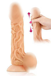 Фалоімітатор з рухомою крайньою плоттю Real Body - Real Max   | Knopka
