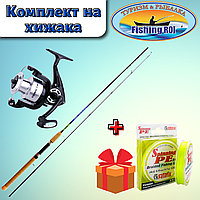 Комплект ультралайт на хижака Fishing ROI , спінінг карбоновий Advantage 2-8g 2.40 m, котушка Veris 2000