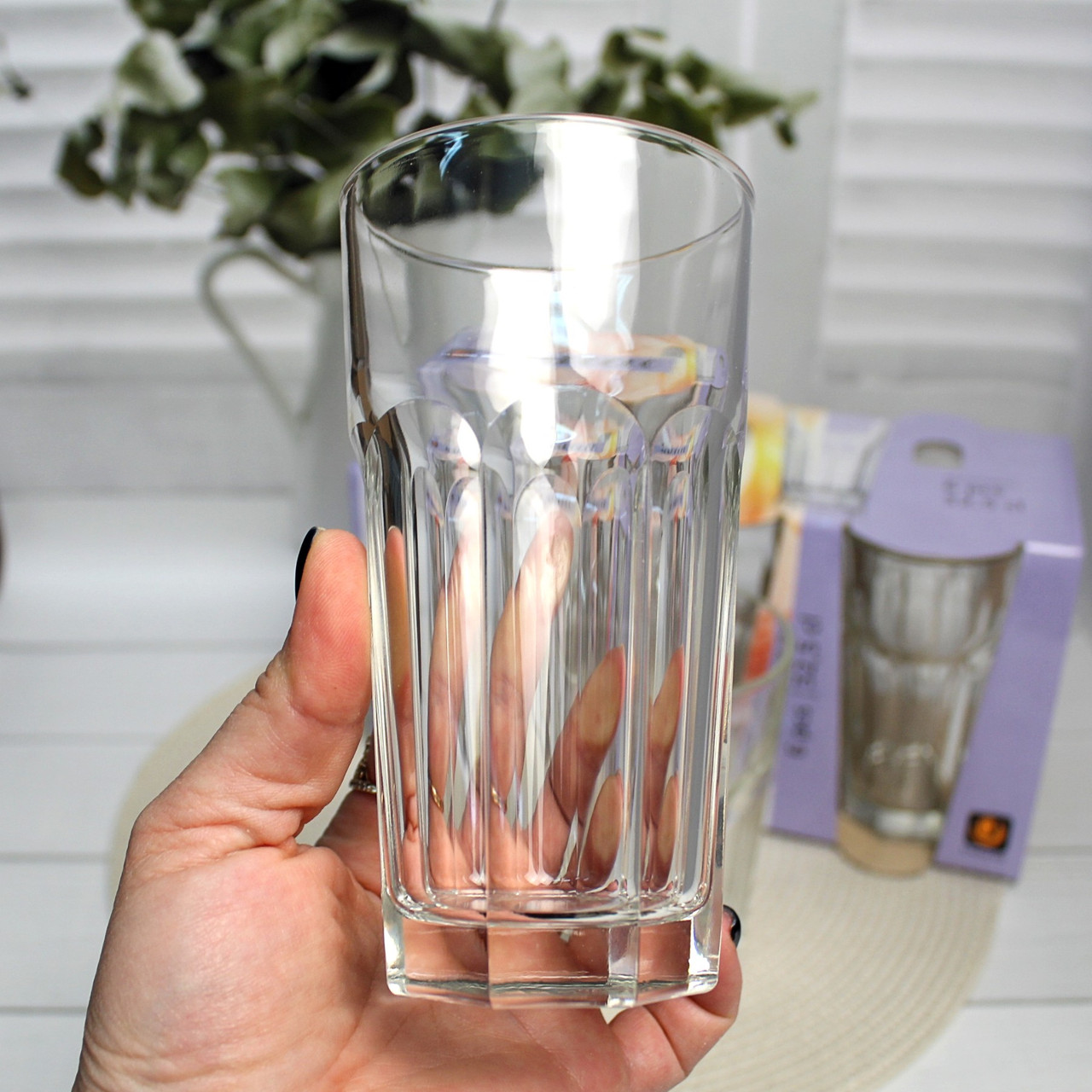 Набір високих гранених склянок Касабланка Марокко 325 мл 6 шт