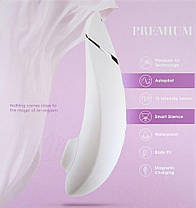 Вакуумний кліторальний стимулятор Womanizer Premium White | Knopka, фото 6