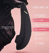 Вакуумний кліторальний стимулятор Womanizer Premium Black | Knopka, фото 3