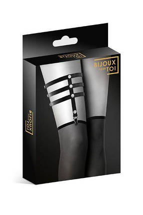 Гартер Bijoux Pour Toi - 3 THONGS Black | Knopka, фото 3