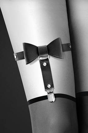Гартер Bijoux Pour Toi - WITH BOW Black | Knopka, фото 4