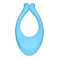 Вібратор для пар Partner Multifun 1 Light Blue, 3 незалежних мотора, багатофункціональний | Knopka, фото 3