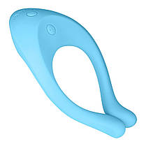 Вібратор для пар Partner Multifun 1 Light Blue, 3 незалежних мотора, багатофункціональний | Knopka, фото 3