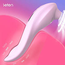 Вакуумний вібратор 3-в-1 Leten Sucking Vibrator (вакуум, вібрація, масажні рухи язичка) | Knopka, фото 2