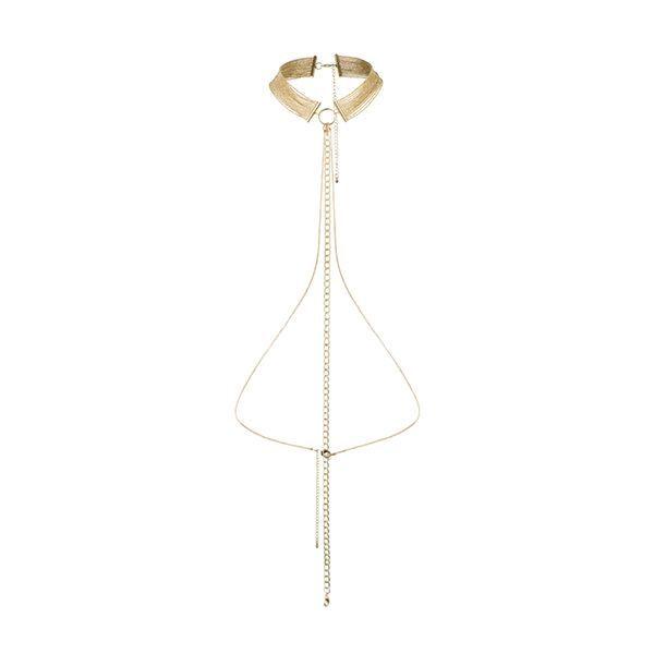 Прикраса-нашийник Bijoux Indiscrets MAGNIFIQUE Collar - Gold | KNOPKA