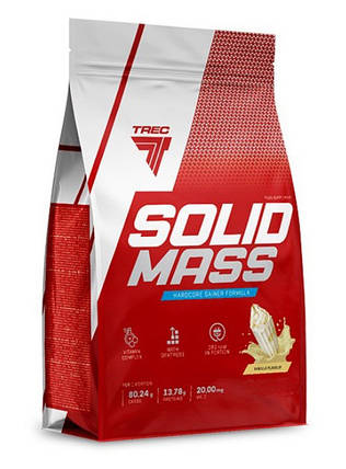 Високовуглеводний гейнер для набору маси Trec Nutrition Solid Mass 3 кг, фото 3