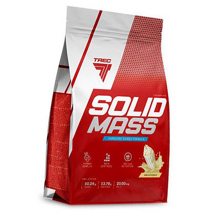 Високовуглеводний гейнер для набору маси Trec Nutrition Solid Mass 3 кг, фото 1