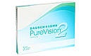 Лінзи PureVision2 - 1уп (3шт) | Контактні лінзи Bausch + Lomb PureVision 2 | Лінзи Пур віжн, фото 3