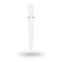 Вібромасажер Satisfyer Wand-er Woman (White/Chrome), водонепроникний, потужний, розмір XXL | Knopka, фото 2