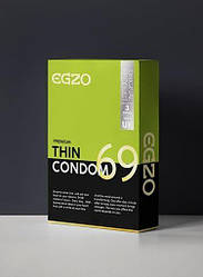 Тонкие презервативы EGZO Thin (упаковка 3 шт) | Puls69