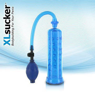 Вакуумна помпа XLsucker Penis Pump Blue для члена завдовжки до 18 см, діаметр до 4см   | Knopka, фото 2