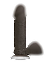 Чорний фалоімітатор Doc Johnson The Realistic Cock 6 inch Black - ULTRASKYN   | Knopka
