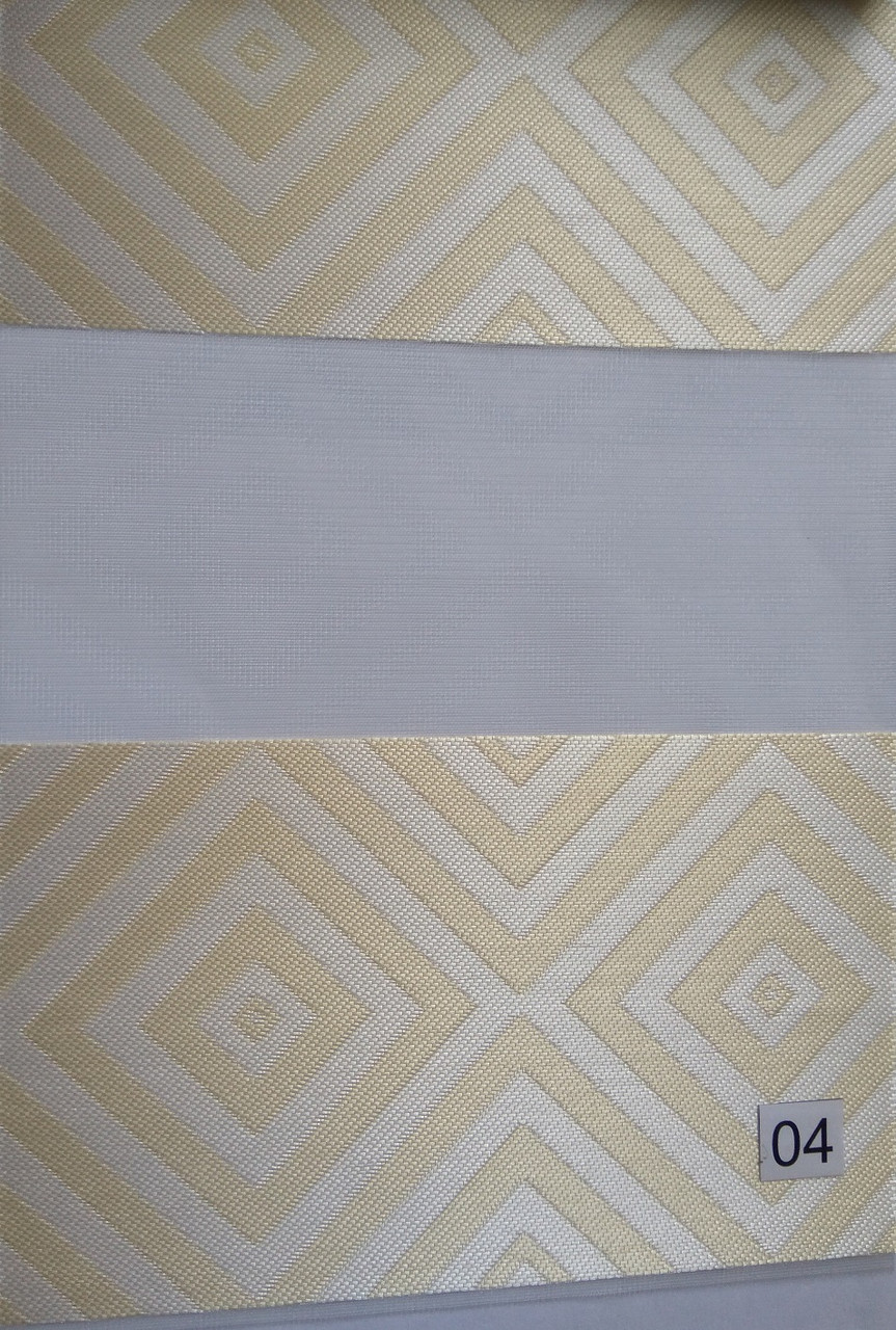 Рулонна штора День-Ніч Геометрія золоті ромби, фото 1