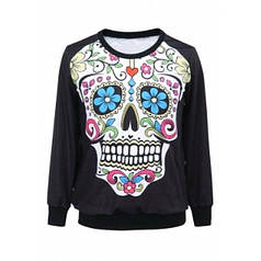 Жіночий світшот Череп Квіти   | Knopka