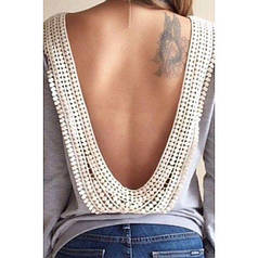 Трикотажна кофточка з відкритою спиною   | Knopka