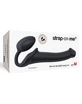 Безремневой страпон Strap-On-Me Black M регульований   | Knopka, фото 2