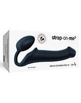 Безремневой страпон Strap-On-Me Black XL регульований   | Knopka, фото 2