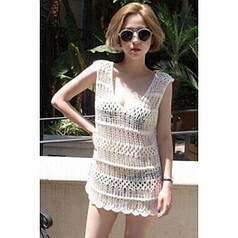 Пляжна в'язана гачком накидка   | Knopka