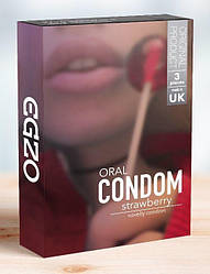 Презерватив зі смаком полуниці EGZO Strawberry (3 шт упаковка)   | Knopka