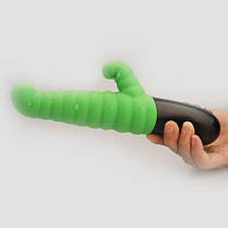(SALE) Вибратор-пульсатор AVO A2 Green со стимулирующим рельефом и стимуляцией точки G | Knopka, фото 3