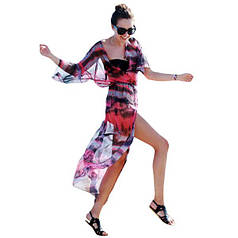 Пляжна шифонова накидка на гудзиках   | Knopka