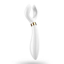 Вібратор для пар Partner Multifun 3 White, три мотора, багатофункціональний | Knopka, фото 3